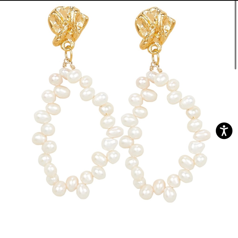 ALIGHIERI Apollo's Story Pearl Oval pearl Earrings